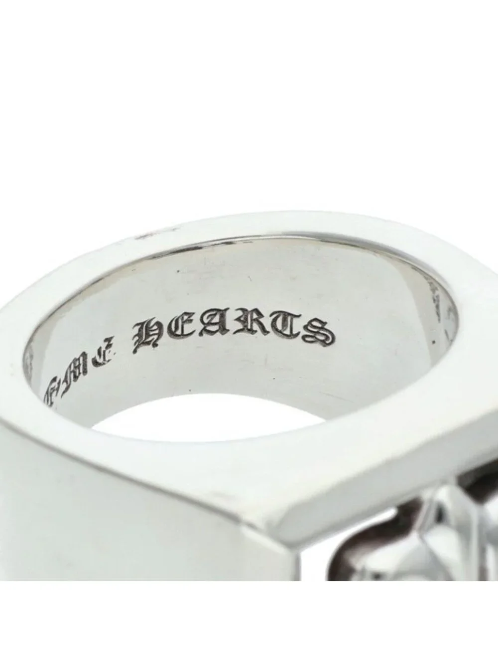 Chrome Hearts Letter Block BS Flare Silver Ring